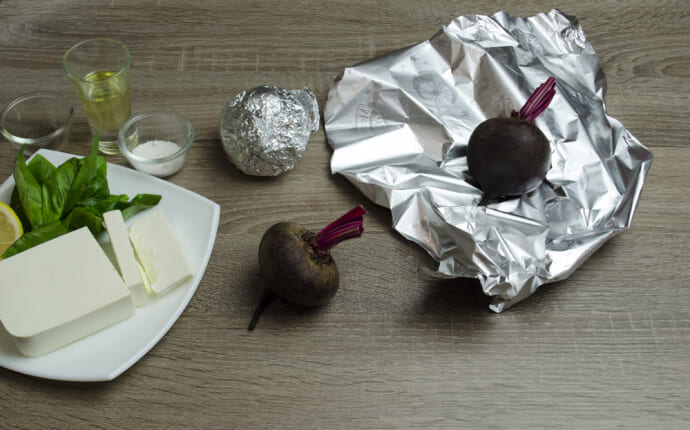 Wrap beet in foil