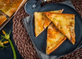 Anchovy and Zucchini Flower Pizza Recipe