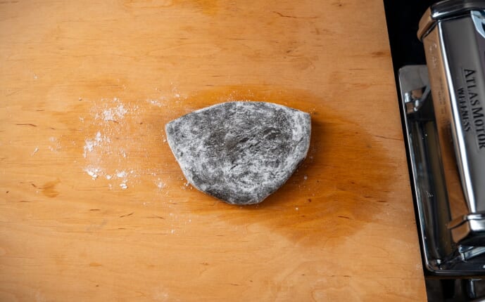 Homemade Black Squid Ink Pasta Dough: Step 10.