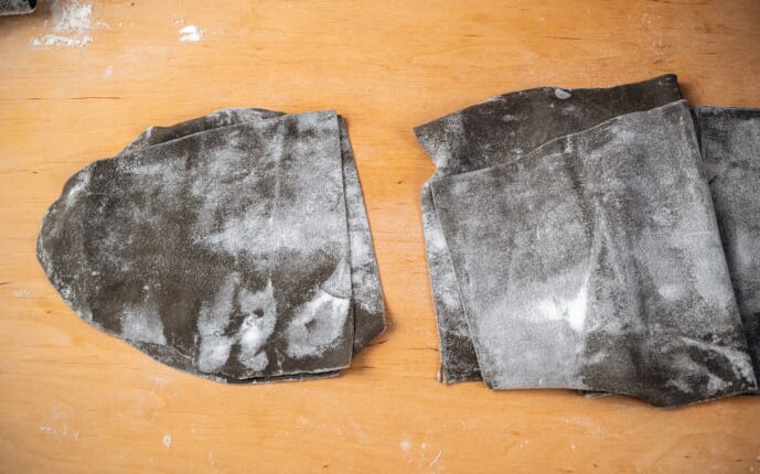Homemade Black Squid Ink Pasta Dough: Step 13.