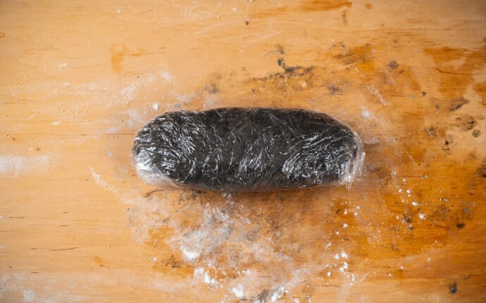 Homemade Black Squid Ink Pasta Dough: Step 8.