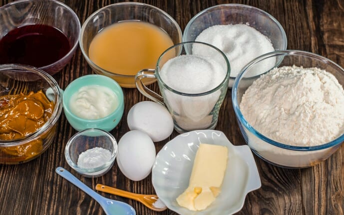Ingredients for Italian Peach Cookies