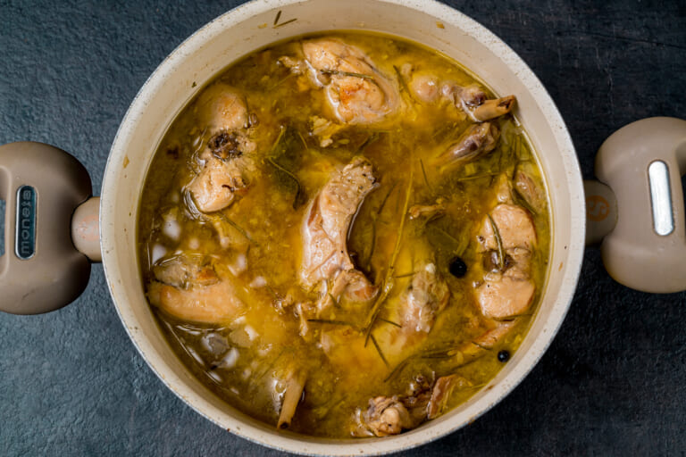 Braised Rabbit in White Wine: Step 7.