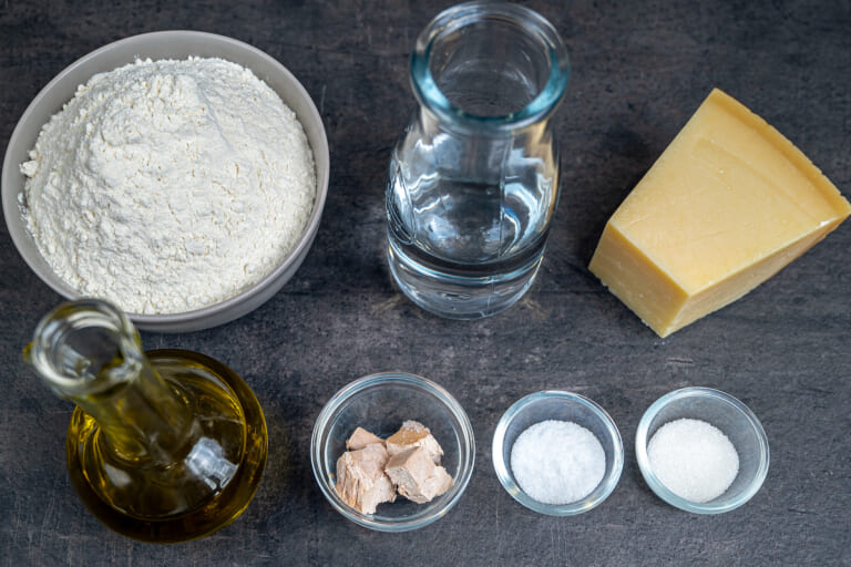 Ingredients for Parmesan Grissini Breadsticks Ingredients for Parmesan Grissini Breadsticks