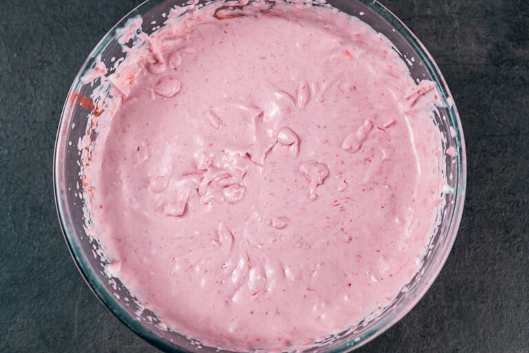Base for homemade strawberry ice cream