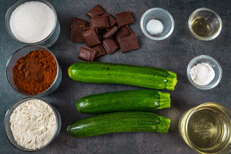 Ingredients for Zucchini Brownies Ingredients for Zucchini Brownies