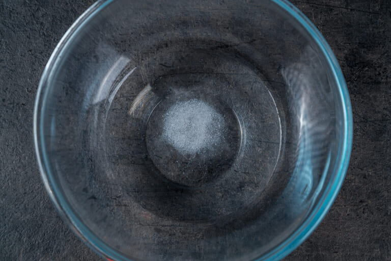 Water with salt in a bowl