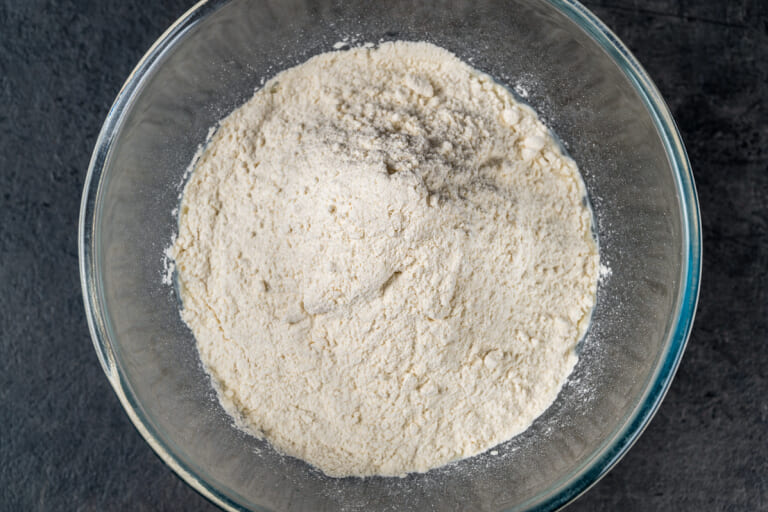 Flour in a bowl with water