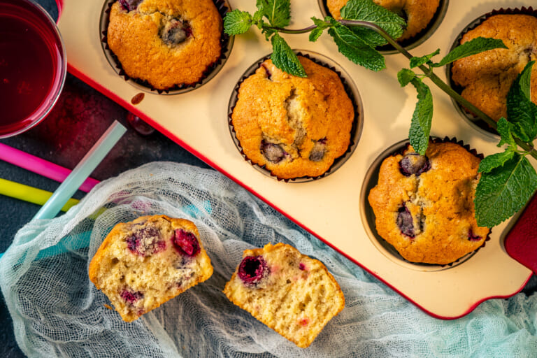 Cherry muffins are ready