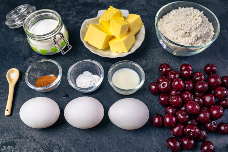 Ingredients for Cherry Muffins