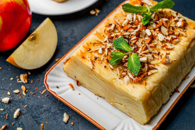 French "Invisible" Apple Cake is ready French "Invisible" Apple Cake is ready