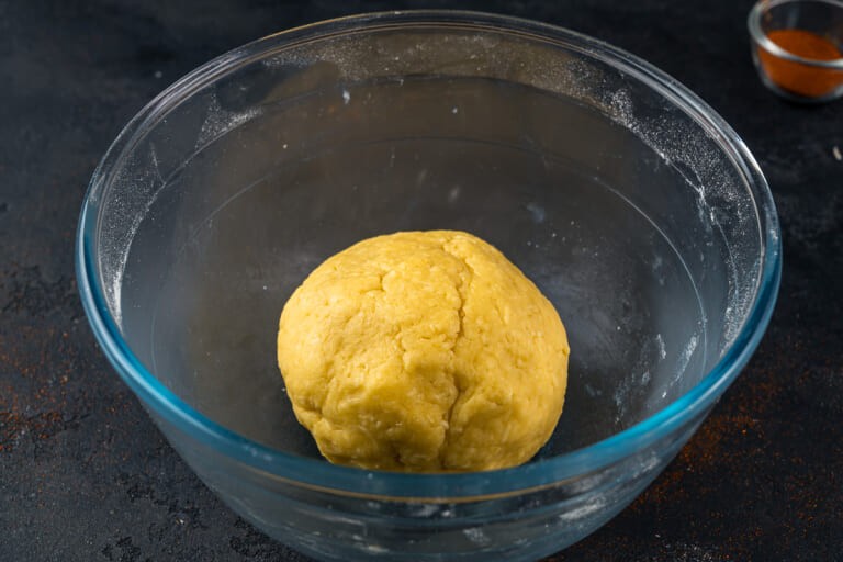 Kneading the dough