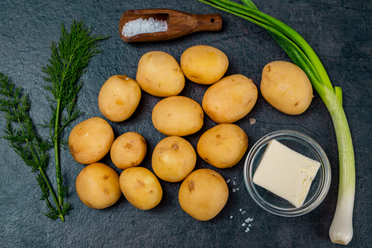 Ingredients for boiled potatoes