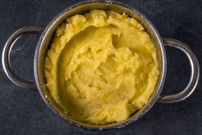 Mashed potatoes in a pot