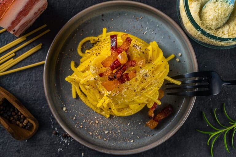 Authentic Italian pasta carbonara