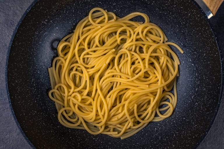 Pasta in the pan