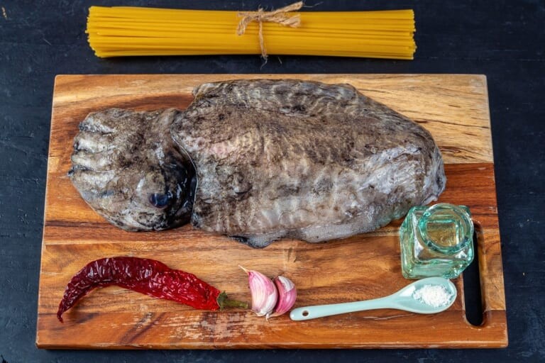 Ingredients for Cuttlefish Squid Ink Pasta