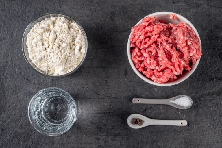 Ingredients for Pelmeni Dumplings